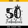 Make Your Own Unique Craft with 50th Birthday Free Fabulous SVG