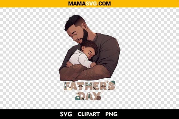 free Cute Father Son Fathers Day Clipart