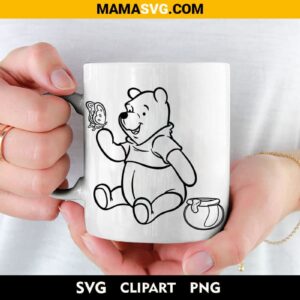 Baby Winnie The Pooh Svg design on cup