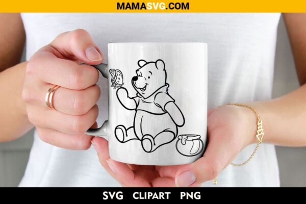 Baby Winnie The Pooh Svg design on cup