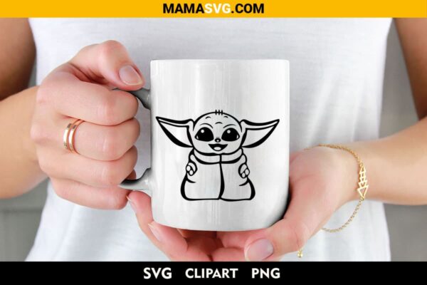 Baby Yoda Svg Free cup design