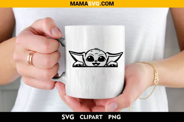 Cute Baby Yoda Svg Cricut Free on cup