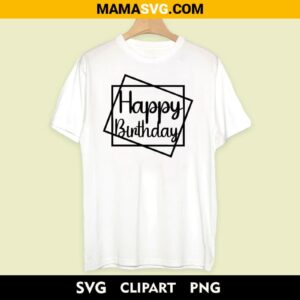 Frame Happy Birthday Svg Cricut design