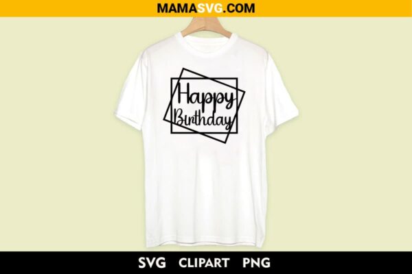 Frame Happy Birthday Svg Cricut design