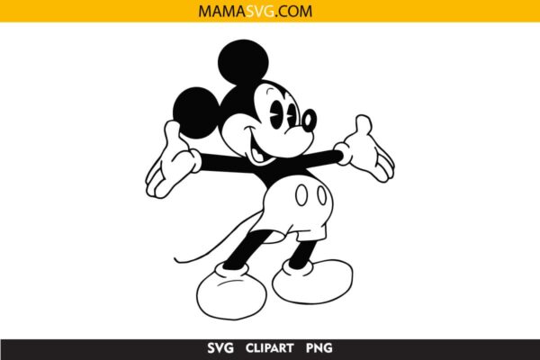 Free Silhouette Cameo Mickey Mouse Svg