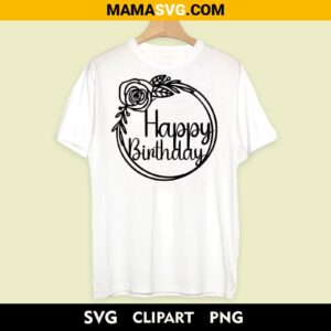 Happy Birthday Svg Free design on tshirt