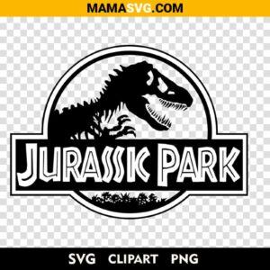 jurassic park svg black and white