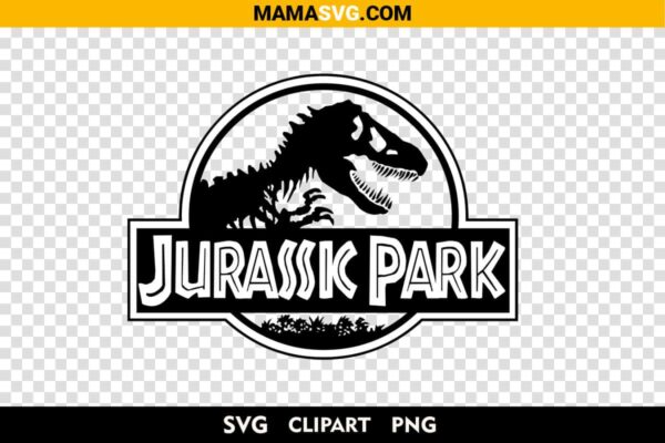 jurassic park svg black and white