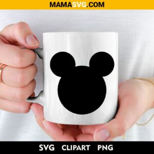 Mickey Mouse Ears Svg Free design on cup