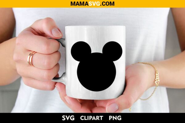 Mickey Mouse Ears Svg Free design on cup