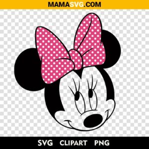 Minnie Mouse Face Layered SVG Free