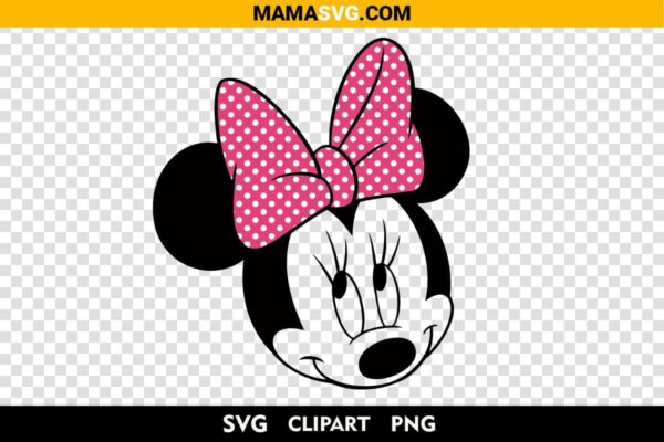 Minnie Mouse Face Layered SVG Free