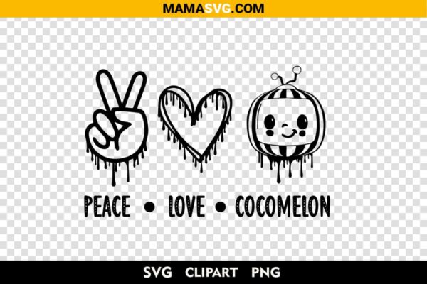 free Peace Love Cocomelon Svg Cricut