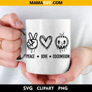 cute Peace Love Cocomelon Svg Cricut on cup