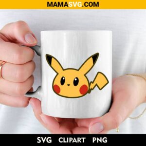 Pikachu Face Cricut Svg Free on coffee cup