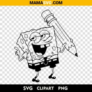 Spongebob Svg Black And White Free