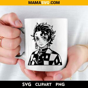 Tanjiro Kamado Anime Demon Slayer Svg on cup