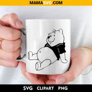 Winnie The Pooh Svg Free design on cup