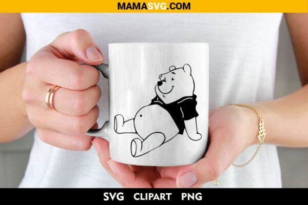 Winnie The Pooh Svg Free design on cup