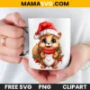 Free Christmas Squirrel Sublimation Clipart - Image 2