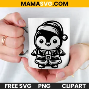 Free Kawaii Winter baby Penguin SVG