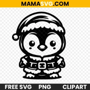 Free Winter Christmas baby Penguin SVG cut file