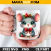 Free Festive Watercolor Mouse Fun Clipart Design Png