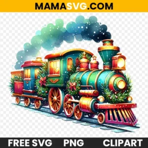 Free Watercolor Train Clipart Ideal for Sublimation Crafting