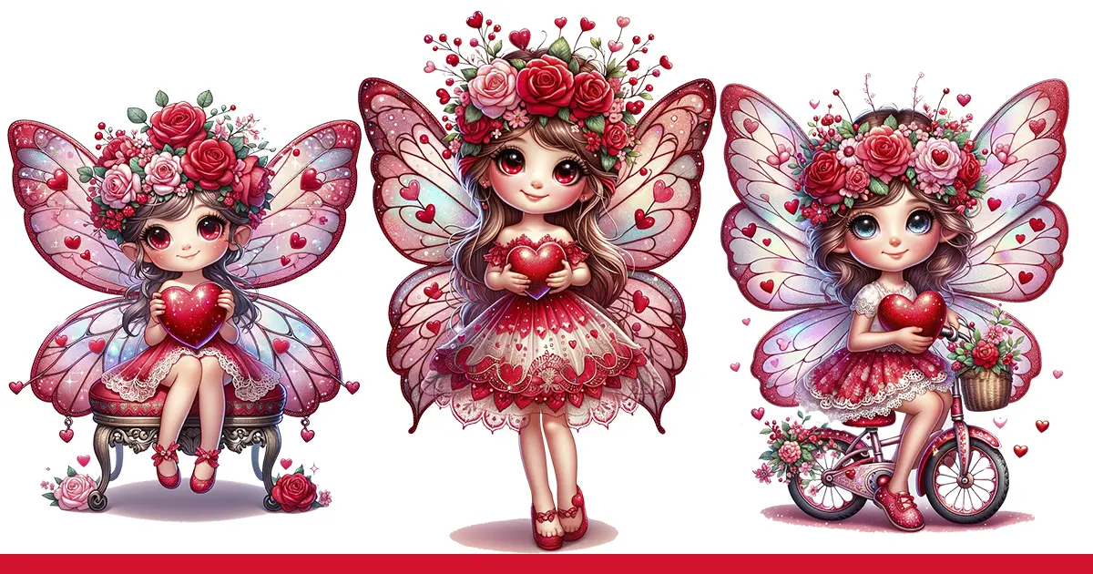 Free Fairy Valentine Clipart Printables Collection