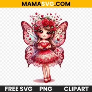 Fairy Floral Crown with Roses Clipart