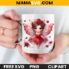 Free Whimsical Valentine Fairy Clipart with Sparkling Heart - Image 2